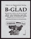 B-GLAD organizational meeting flyer